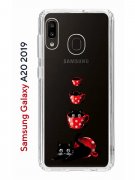 Чехол-накладка Samsung Galaxy A20 2019 (580663) Kruche PRINT Котенок в чашке