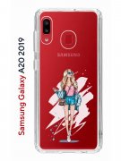 Чехол-накладка Samsung Galaxy A20 2019 (580663) Kruche PRINT Fashion Girl