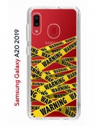 Чехол-накладка Samsung Galaxy A20 2019/A30 2019 Kruche Print Warning