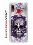Чехол-накладка Samsung Galaxy A20 2019/A30 2019 Kruche Print Sugar Skull