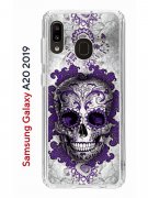 Чехол-накладка Samsung Galaxy A20 2019/A30 2019 Kruche Print Sugar Skull