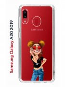Чехол-накладка Samsung Galaxy A20 2019 (580663) Kruche PRINT Smiling