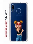 Чехол-накладка Samsung Galaxy A20 2019 (580663) Kruche PRINT Smiling