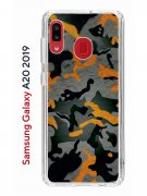 Чехол-накладка Samsung Galaxy A20 2019/A30 2019 Kruche Print Камуфляж