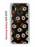Чехол-накладка Samsung Galaxy A20 2019/A30 2019 Kruche Print Кокосы