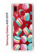 Чехол-накладка Samsung Galaxy A20 2019/A30 2019 Kruche Print Макарон