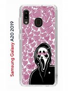 Чехол-накладка Samsung Galaxy A20 2019 (580663) Kruche PRINT Любовь и Крик