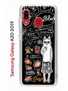 Чехол-накладка Samsung Galaxy A20 2019/A30 2019 Kruche Print Кот Сочи