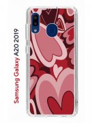 Чехол-накладка Samsung Galaxy A20 2019 (580663) Kruche PRINT Сердечки