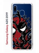 Чехол-накладка Samsung Galaxy A20 2019/A30 2019 Kruche Print Spider-Man-Venom
