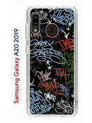 Чехол-накладка Samsung Galaxy A20 2019/A30 2019 Kruche Print Граффити