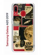 Чехол-накладка Samsung Galaxy A20 2019 (580663) Kruche PRINT Стикеры Космос