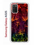 Чехол-накладка Samsung Galaxy A02s Kruche Print Neon leaves