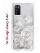 Чехол-накладка Samsung Galaxy A02s Kruche Print White roses