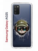 Чехол-накладка Samsung Galaxy A02s (594636) Kruche PRINT Кот в наушниках