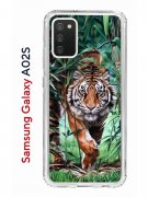 Чехол-накладка Samsung Galaxy A02s Kruche Print Крадущийся тигр