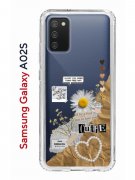 Чехол-накладка Samsung Galaxy A02s Kruche Print Крафтовые наклейки