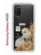 Чехол-накладка Samsung Galaxy A02s Kruche Print Крафтовые наклейки