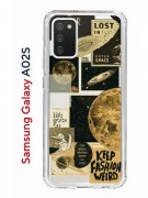 Чехол-накладка Samsung Galaxy A02s Kruche Print Стикеры Космос
