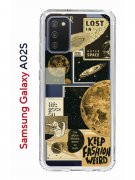 Чехол-накладка Samsung Galaxy A02s Kruche Print Стикеры Космос