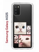 Чехол-накладка Samsung Galaxy A02s Kruche Print Коты