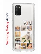 Чехол-накладка Samsung Galaxy A02s Kruche Print Коты-Мемы