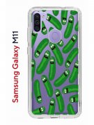 Чехол-накладка Samsung Galaxy M11/A11 Kruche Print Огурчик Рик