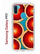 Чехол-накладка Samsung Galaxy M11 (588927) Kruche PRINT Orange