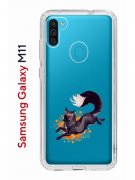 Чехол-накладка Samsung Galaxy M11 (588927) Kruche PRINT Fox