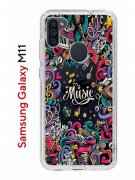 Чехол-накладка Samsung Galaxy M11 (588927) Kruche PRINT Music