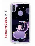 Чехол-накладка Samsung Galaxy M11/A11 Kruche Print Сон медвежонка
