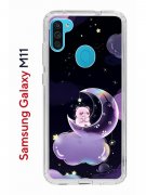 Чехол-накладка Samsung Galaxy M11/A11 Kruche Print Сон медвежонка