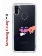 Чехол-накладка Samsung Galaxy M11/A11 Kruche Print Котолюбовь