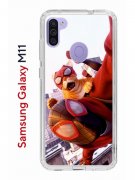 Чехол-накладка Samsung Galaxy M11 (588927) Kruche PRINT Человек паук