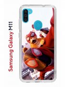 Чехол-накладка Samsung Galaxy M11 (588927) Kruche PRINT Человек паук