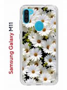 Чехол-накладка Samsung Galaxy M11/A11 Kruche Print Ромашки