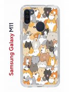 Чехол-накладка Samsung Galaxy M11/A11 Kruche Print Котики