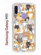 Чехол-накладка Samsung Galaxy M11/A11 Kruche Print Котики