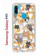 Чехол-накладка Samsung Galaxy M11/A11 Kruche Print Котики