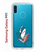 Чехол-накладка Samsung Galaxy M11 (588927) Kruche PRINT Акула