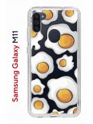 Чехол-накладка Samsung Galaxy M11 (588927) Kruche PRINT Глазунья