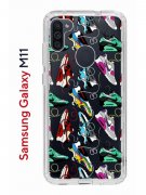 Чехол-накладка Samsung Galaxy M11 (588927) Kruche PRINT Кроссы Nike Air Max