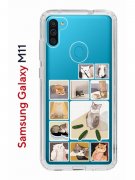 Чехол-накладка Samsung Galaxy M11/A11 Kruche Print Коты-Мемы
