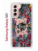 Чехол-накладка Samsung Galaxy S21 (594685) Kruche PRINT Music