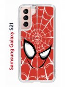 Чехол-накладка Samsung Galaxy S21 (594685) Kruche PRINT Человек-Паук красный