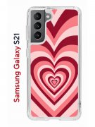 Чехол-накладка Samsung Galaxy S21 (594685) Kruche PRINT Сердце