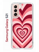 Чехол-накладка Samsung Galaxy S21 (594685) Kruche PRINT Сердце