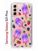 Чехол-накладка Samsung Galaxy S21 Plus Kruche Print Ice Cream