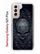 Чехол-накладка Samsung Galaxy S21 Plus (594681) Kruche PRINT Череп техно