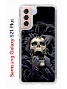 Чехол-накладка Samsung Galaxy S21 Plus Kruche Print Skull Hands